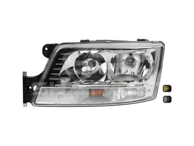 3.31164 Headlamp, left, with headlamp range control, 24 V, H7