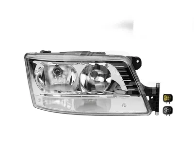 3.31165 Headlamp, right, with headlamp range control, 24 V, H7