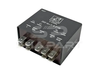 3.33004 Turn signal relay, 24 V, 21 W, (4+1) x 21 W, 9 poles