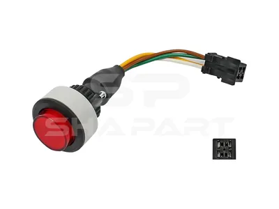 3.33325 Switch, without symbol, red