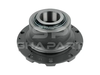 3.67615 Wheel hub, with bearing, d1: 180 mm, d2: 170 mm, D: 369 mm, 10 bores, b: 22 mm, H: 217 mm