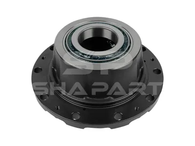 3.67618 Wheel hub, with bearing, d1: 180 mm, d2: 170 mm, D: 369 mm, 10 bores, b: 22 mm, H: 200.5 mm