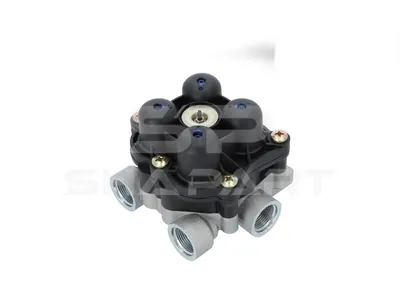 3.72084 4-circuit-protection valve, M22 x 1,5, max. 13 bar, Po21: 6.9 bar, Po22: 6.9 bar, Po23: 7 bar, Po24: 6.9 bar, Pc21: 4.5 bar, Pc22: 4.5 bar, Pc23: 4.5 bar, Pc24: 4.5 bar