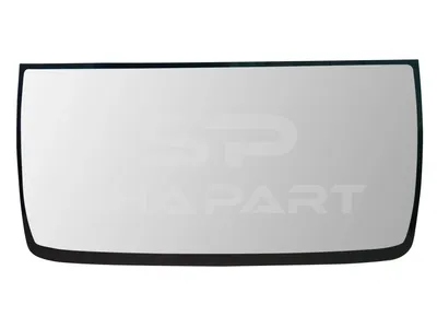 3.81501SP Windshield, tinted green, wooden box, L: 2253 mm, W: 1133 mm