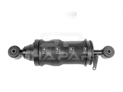 3.83009 Cabin shock absorber, with air bellow, D1: 16 mm, D2: 45 mm, b: 12 mm, Lmin: 289 mm, Lmax: 379 mm