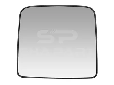 3.86114 Mirror glass, wide view mirror, left, heated, R: 300 mm