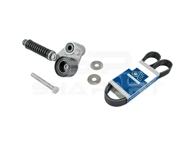 3.93021 Belt tensioner, complete, with multiribbed belt, 8 PK, L: 1158 mm