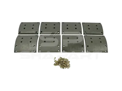 3.96443 Drum brake lining kit, axle kit, D: 410 mm, W: 220 mm, S: 18 mm