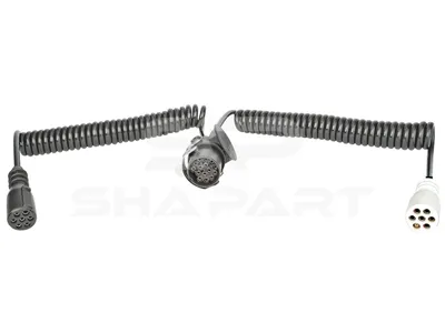 4.10366SP Electrical adapter coil, 24 V, L: 3 m, 7 poles, ISO 1185/N, 7 poles, ISO 3731/S, 15 poles, ISO 12098