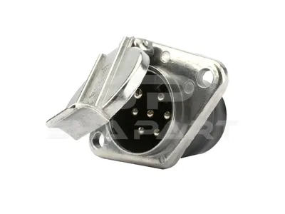 4.60116 Socket, aluminium, screw connection, 24 V, ISO 1185, 7 poles
