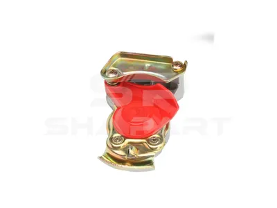 4.60340 Palm coupling, automatic shutter, red lid, M16 x 1,5, 10 bar