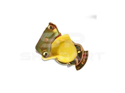 4.60648 Palm coupling, automatic shutter, yellow lid, M22 x 1,5, 10 bar