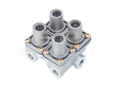 4.60923 4-circuit-protection valve, M16 x 1,5, M22 x 1,5, max. 20 bar, Po21: 7 bar, Po22: 7 bar, Po23: 7 bar, Po24: 7 bar, Pc21: 6.7 bar, Pc22: 6.7 bar, Pc23: 6.7 bar, Pc24: 6.7 bar