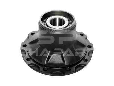 4.64652 Wheel hub, with bearing, d1: 110 mm, d2: 130 mm, D: 376 mm, 10 bores, b: 22 mm, P: 335 mm, H: 176 mm