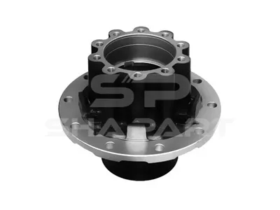 4.64734 Wheel hub, with bearing, d1: 160 mm, d2: 170 mm, D: 377 mm, 10 bores, b: 22 mm, P: 335 mm, H: 313 mm