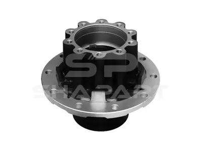 4.64744 Wheel hub, with bearing, d1: 160 mm, d2: 170 mm, D: 377 mm, 10 bores, b: 22 mm, P: 335 mm, H: 297.5 mm