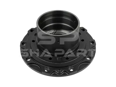 4.64748 Wheel hub, without bearings, d1: 157 mm, d2: 170 mm, D: 374.5 mm, 10 bores, b: 22 mm, P: 335 mm, H: 263.3 mm