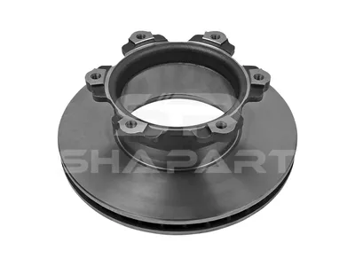 4.65967 Brake disc, D: 324 mm, 6 bores, P: 205 mm, M12 x 1,5, d: 153 mm, H: 111 mm, S: 30 mm, s: 26 mm