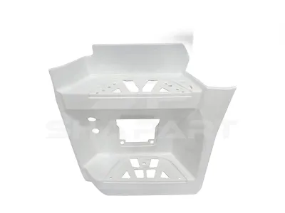4.66621 Step well case, left, white, primed