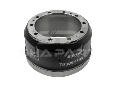 4.67006 Brake drum, D: 410 mm, 10 bores, b: 23 mm, P: 335 mm, d: 238 mm, H: 258 mm, B: 192 mm