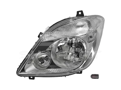 4.68078 Headlamp, left, without bulbs, with fog lamp, 12 V, H7