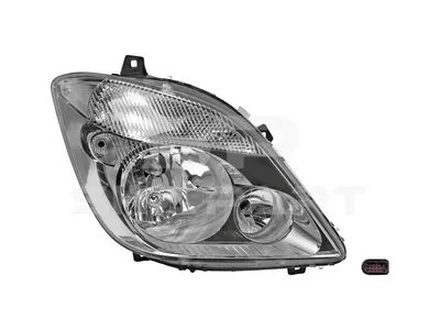 4.68083 Headlamp, right, without bulbs, H7