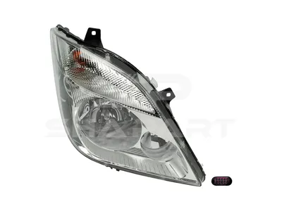 4.68088 Headlamp, right, without bulbs, with fog lamp, 12 V, H7