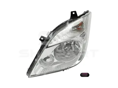 4.68089 Headlamp, left, without bulbs, with fog lamp, 12 V, H7