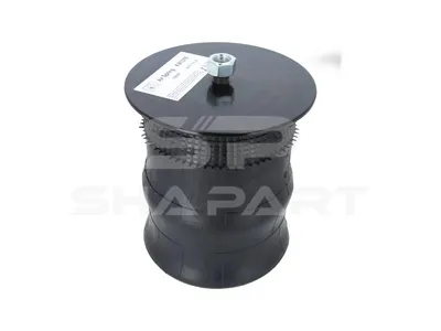 4.81375 Air spring, with steel piston, D: 196 mm, Dmax: 232 mm, M10 x 1, M18 x 1,5, L: 234 mm