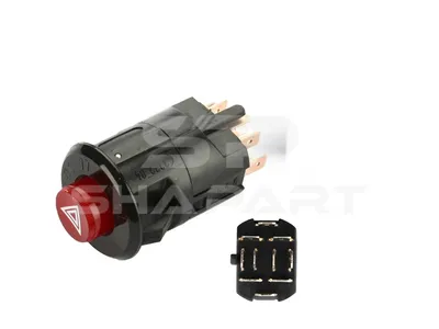 4.90719 Hazard warning switch, without bulb, 12 V, 2 W, 10 poles