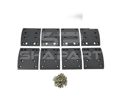 4.91136 Drum brake lining kit, axle kit, W: 160 mm, S: 17 mm