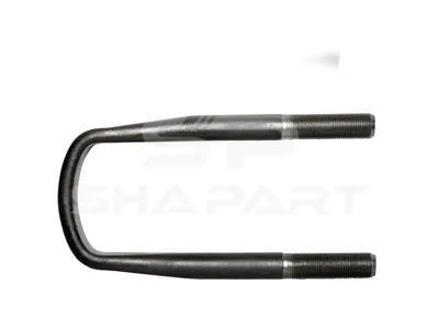 5.10463 U-bolt, r: 15 mm, R: 75 mm, M20 x 1,5, LTh: 62 mm, L1: 220 mm, L2: 130 mm, L3: 69 mm, w: 82 mm, S: 11.5 mm