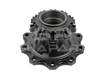 5.20169 Wheel hub, without bearings, d1: 119.7 mm, d2: 124.7 mm, D: 383 mm, 10 bores, b: 25 mm, P: 335 mm, H: 134 mm
