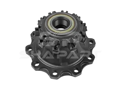 5.20170 Wheel hub, with bearing, d1: 119.7 mm, d2: 124.7 mm, D: 383 mm, 10 bores, b: 25 mm, P: 335 mm, H: 134 mm