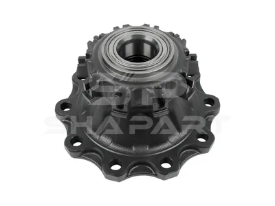 5.20172 Wheel hub, with bearing, d1: 125 mm, d2: 125 mm, D: 383 mm, 10 bores, b: 25 mm, H: 139.5 mm