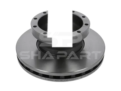 5.21224 Brake disc, D: 375 mm, 10 bores, P: 209 mm, M14 x 1,5, H: 146 mm, S: 45 mm, s: 37 mm