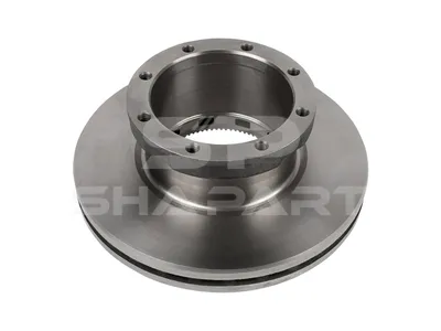 5.21228 Brake disc, D: 377 mm, 8 bores, P: 196 mm, M14 x 1,5, d: 169 mm, H: 138.4 mm, S: 45 mm, s: 37 mm