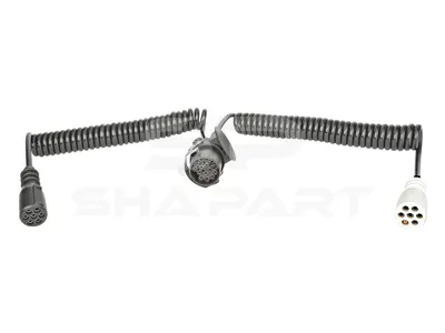 5.77046 Electrical adapter coil, 24 V, L: 3.5 m, 7 poles, ISO 1185/N, 7 poles, ISO 3731/S, 15 poles, ISO 12098