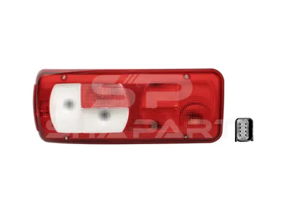 5.81193 Tail lamp, left, with license plate lamp, 24 V, Lb: 160 mm, L: 400 mm, H: 160 mm, T: 89.5 mm