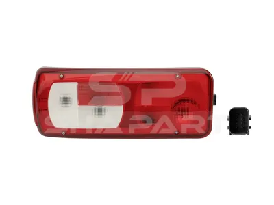 5.81198 Tail lamp, left, with license plate lamp, 24 V, Lb: 160 mm, L: 400 mm, H: 160 mm, T: 89.5 mm