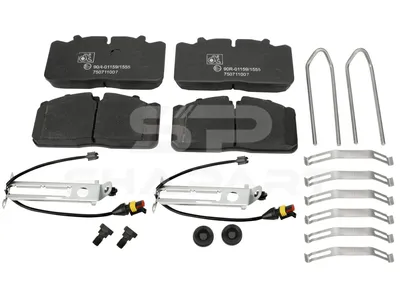 5.92120 Disc brake pad kit, with wear indicators, W: 175 mm, S: 26 mm, H: 86 mm