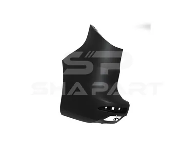 6.00184 Bumper, rear, left, black