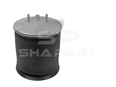 6.13041 Air spring, with plastic piston, D1: 258 mm, D2: 258 mm, Dmax: 286 mm, M12 x 1,75, M16 x 1,5, Lmax: 475 mm