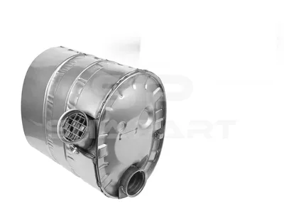 6.37026 Silencer, D: 127 mm, L: 602 mm, W: 438 mm, H: 628 mm