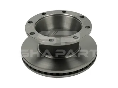 6.61011 Brake disc, D: 375 mm, 8 bores, P: 275 mm, d: 222 mm, H: 166.5 mm, S: 45 mm, s: 37 mm