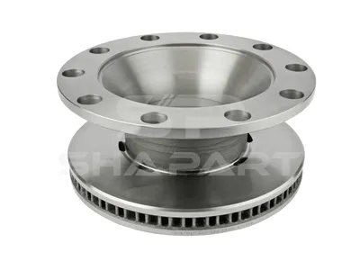 6.61012 Brake disc, D: 375 mm, 10 bores, P: 335 mm, d: 262 mm, H: 166 mm, S: 45 mm, s: 38 mm