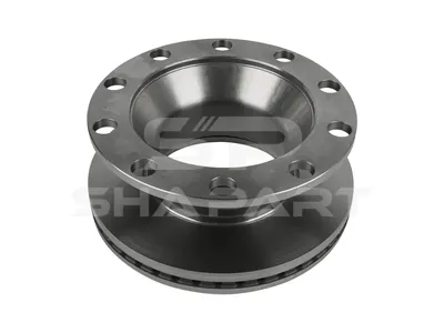 6.61020 Brake disc, D: 410 mm, 10 bores, P: 335 mm, H: 166 mm, S: 45 mm, s: 37 mm