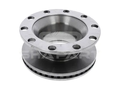 6.61043 Brake disc, D: 375 mm, 10 bores, P: 335 mm, H: 166.5 mm, S: 45 mm, s: 37 mm