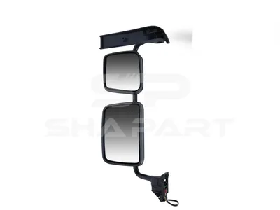 6.75020 Main mirror, complete, left, heated, electrical, grey, r: 300 mm, R: 1200 mm
