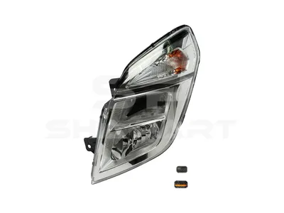6.84356 Headlamp, left, with bulbs